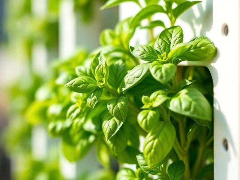 Leafy greens growing on a vertical aeroponic Tower Farm